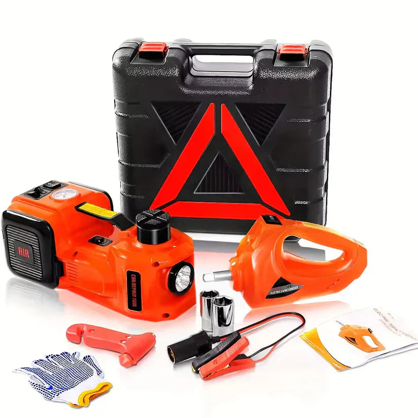 SafeLift PRO |  Electric Hydraulic Jack with Compressor and Impact Wrench